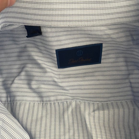 16.5 32/33 David Donahue Long Sleeve Shirt - Picture 2 of 3